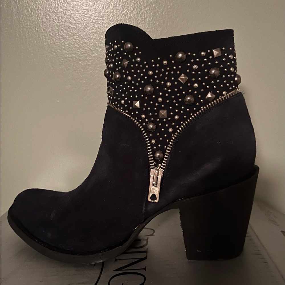 Old Gringo Indigo suede studded bootie